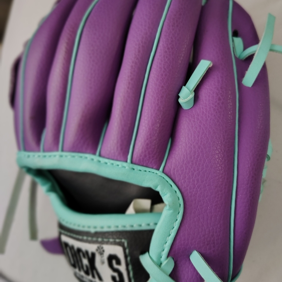 Purple and Teal Baseball Glove - Picture 1 of 3